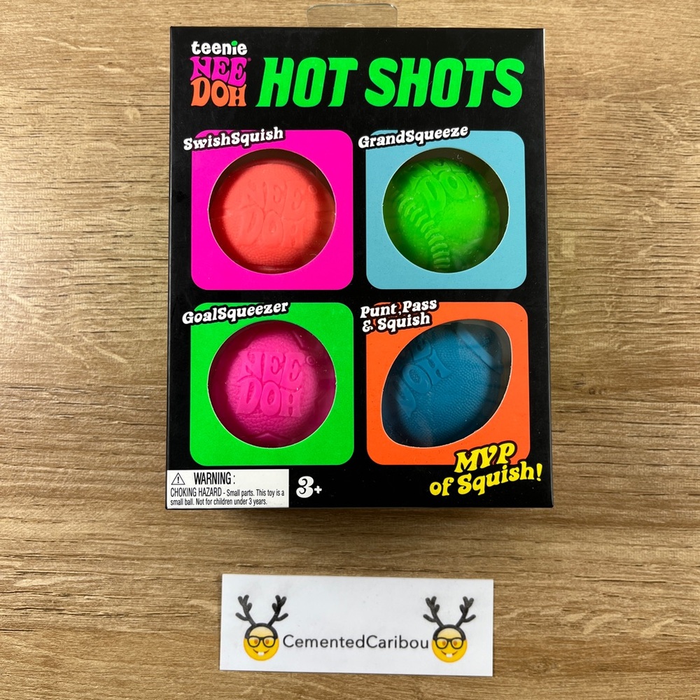 NeeDoh Teenie Hot Shots 4 Pack NEW SEALED
